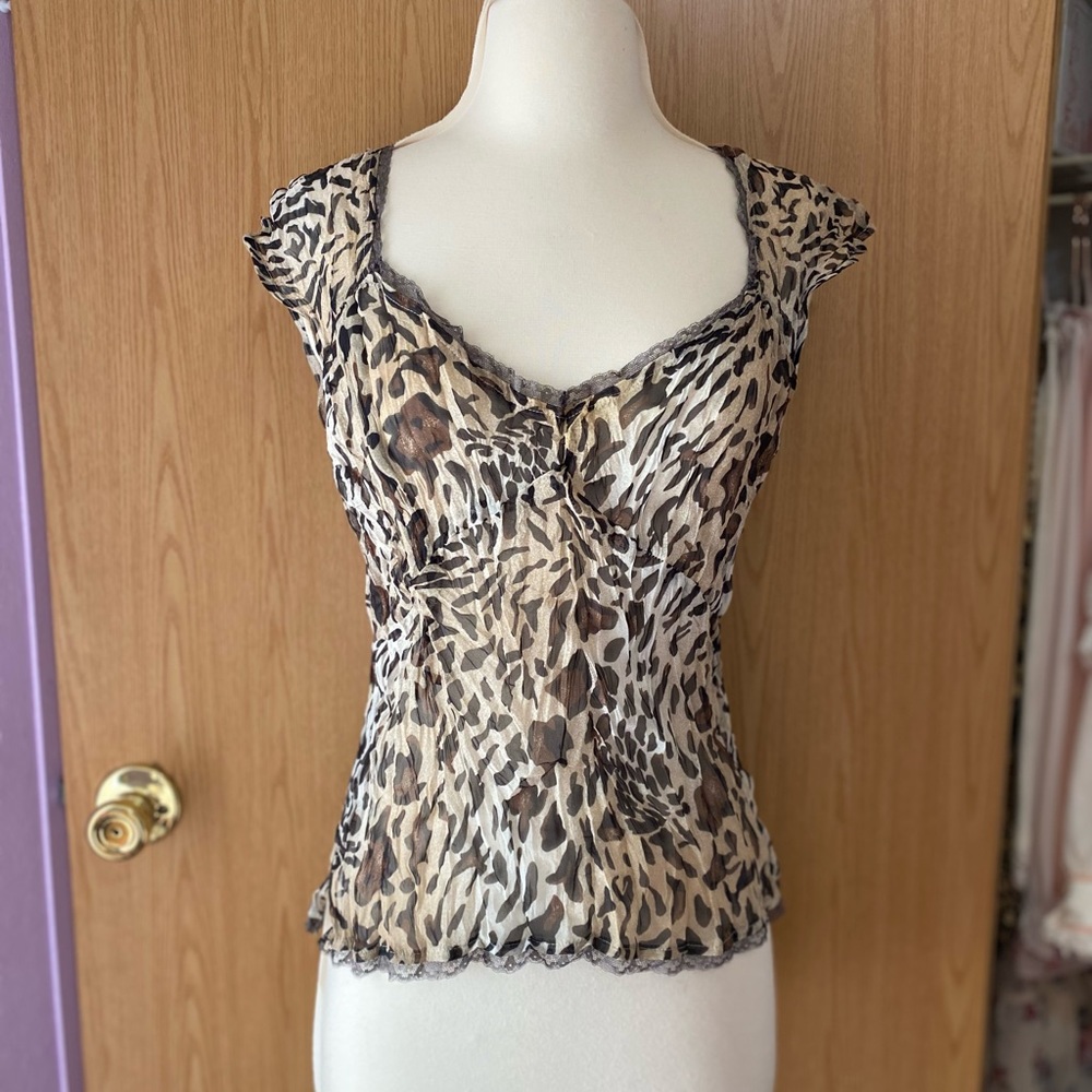 Cheetah Print Blouse